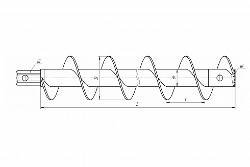 Шнек ШБ-135 L-1000 мм Ш41 фото